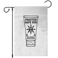 Practice Safe Sun Garden Flag Funny Melanoma Skin Cancer Graphic