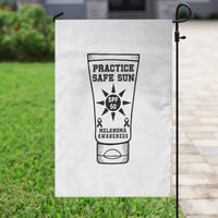 Practice Safe Sun Garden Flag Funny Melanoma Skin Cancer Graphic
