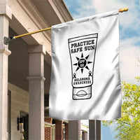 Practice Safe Sun Garden Flag Funny Melanoma Skin Cancer Graphic