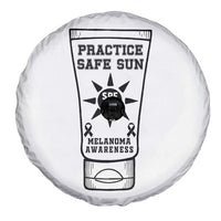 Practice Safe Sun Spare Tire Cover Funny Melanoma Skin Cancer Graphic