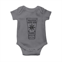 Practice Safe Sun Baby Onesie Funny Melanoma Skin Cancer Graphic