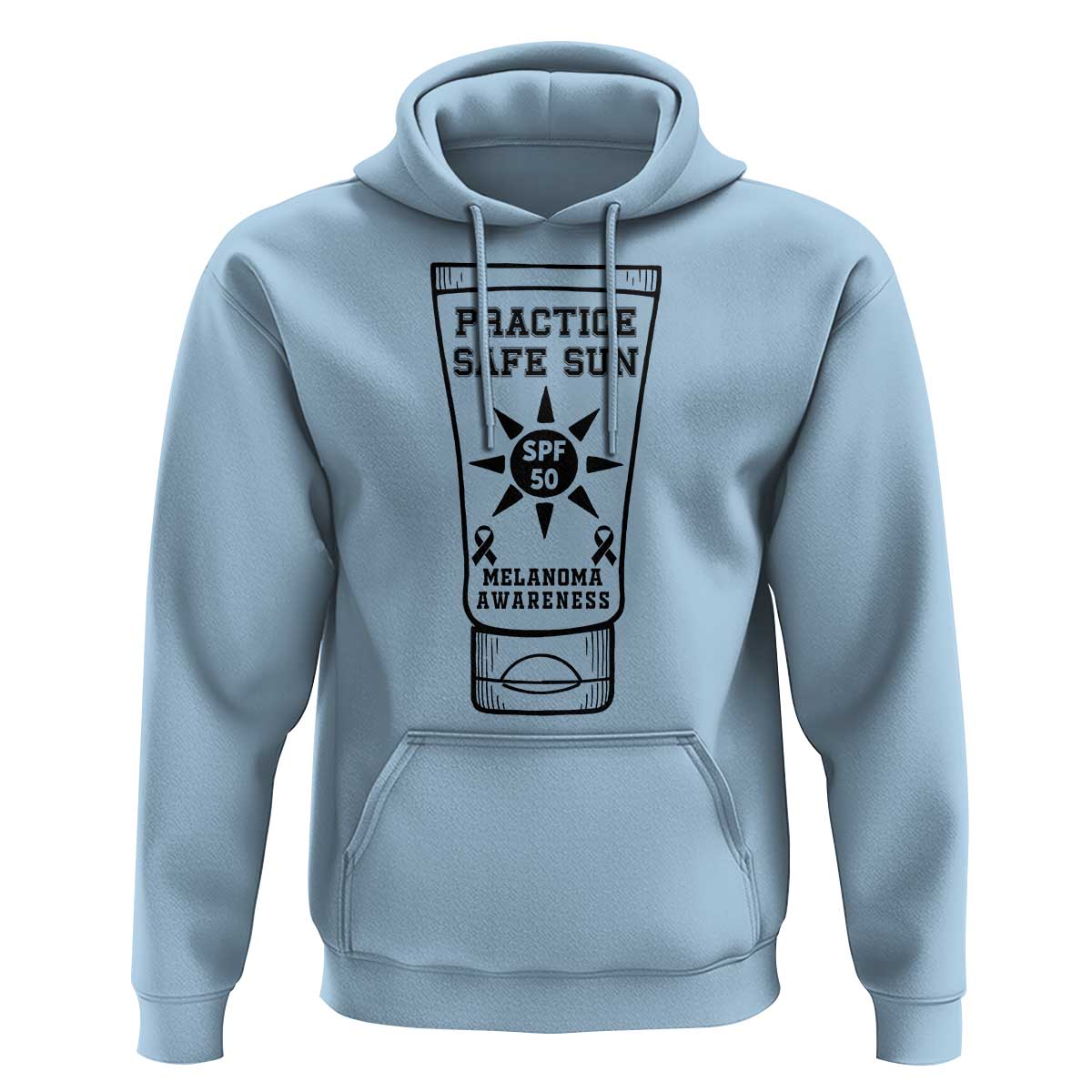 Practice Safe Sun Hoodie Funny Melanoma Skin Cancer Graphic