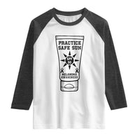 Practice Safe Sun Raglan Shirt Funny Melanoma Skin Cancer Graphic