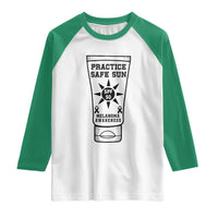 Practice Safe Sun Raglan Shirt Funny Melanoma Skin Cancer Graphic