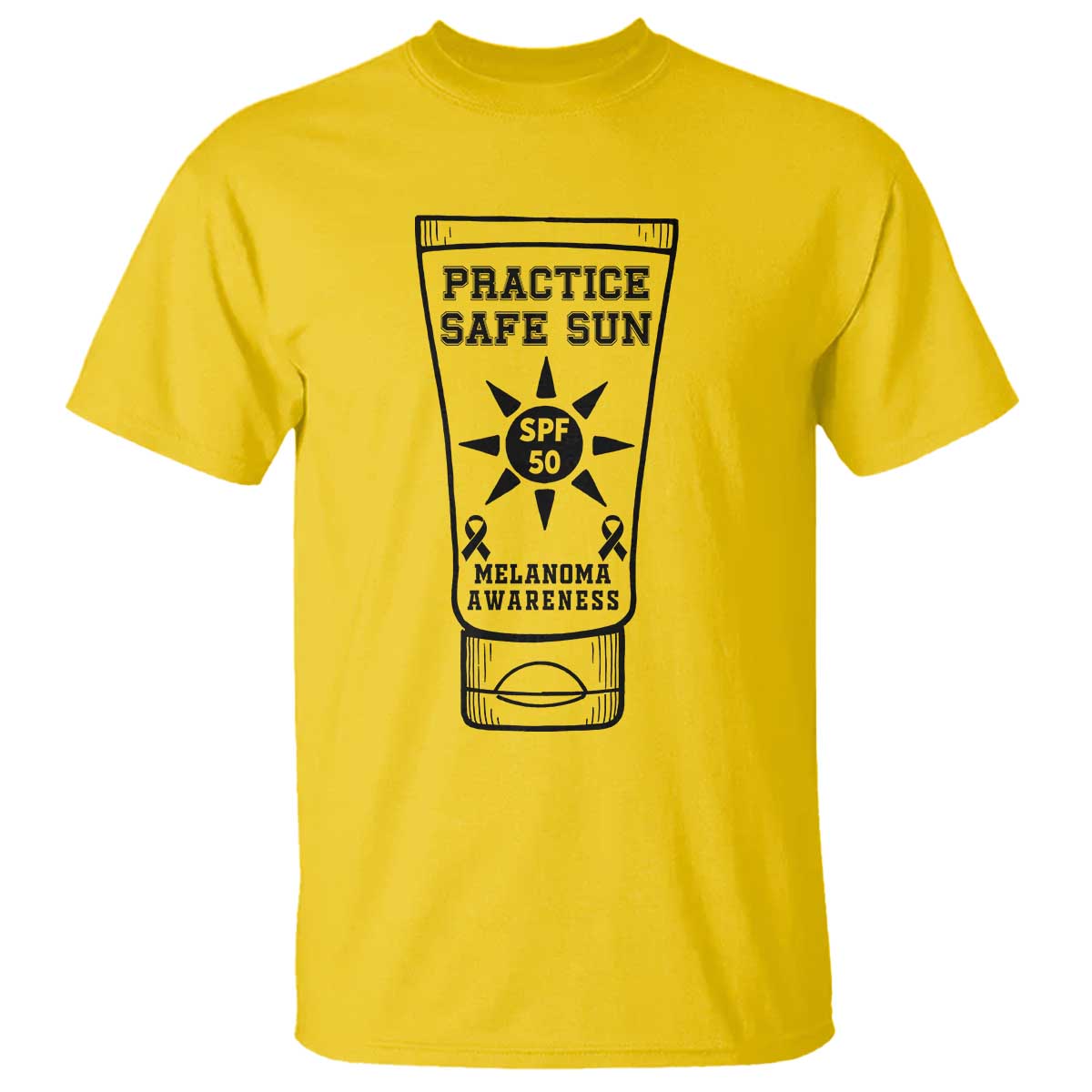 Practice Safe Sun T Shirt Funny Melanoma Skin Cancer Graphic