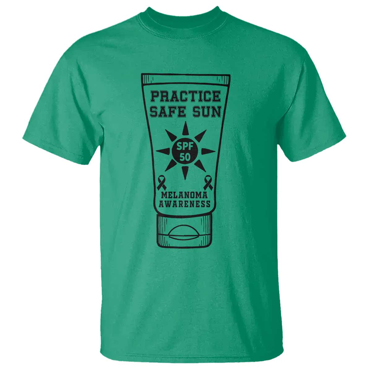 Practice Safe Sun T Shirt Funny Melanoma Skin Cancer Graphic