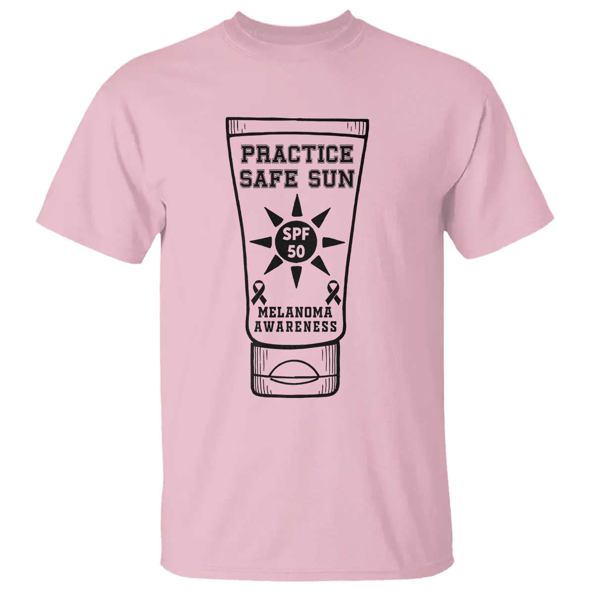 Practice Safe Sun T Shirt Funny Melanoma Skin Cancer Graphic