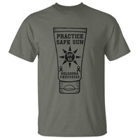 Practice Safe Sun T Shirt Funny Melanoma Skin Cancer Graphic