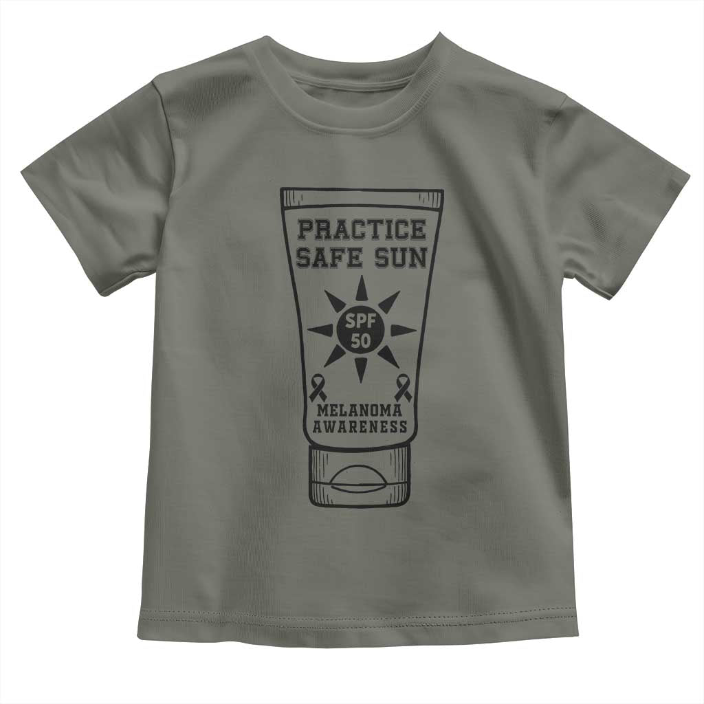 Practice Safe Sun Toddler T Shirt Funny Melanoma Skin Cancer Graphic