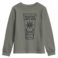 Practice Safe Sun Youth Sweatshirt Funny Melanoma Skin Cancer Graphic