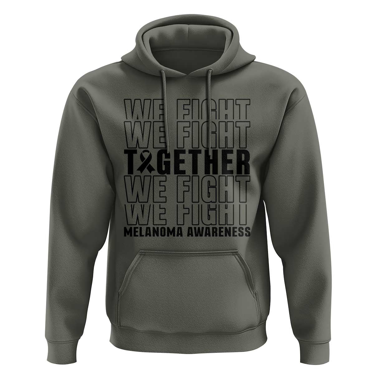 Melanoma Support Warrior Hoodie We Fight Together