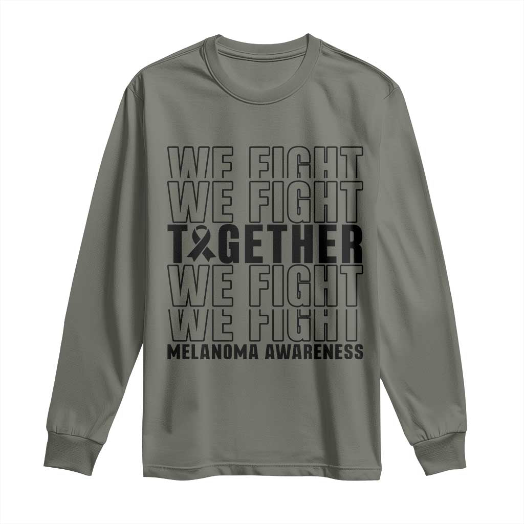 Melanoma Support Warrior Long Sleeve Shirt We Fight Together