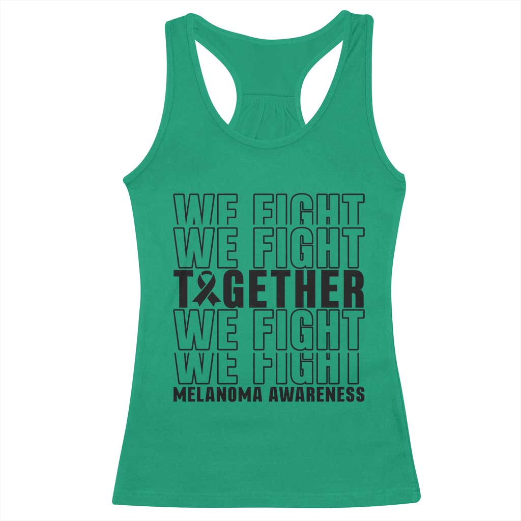Melanoma Support Warrior Racerback Tank Top We Fight Together