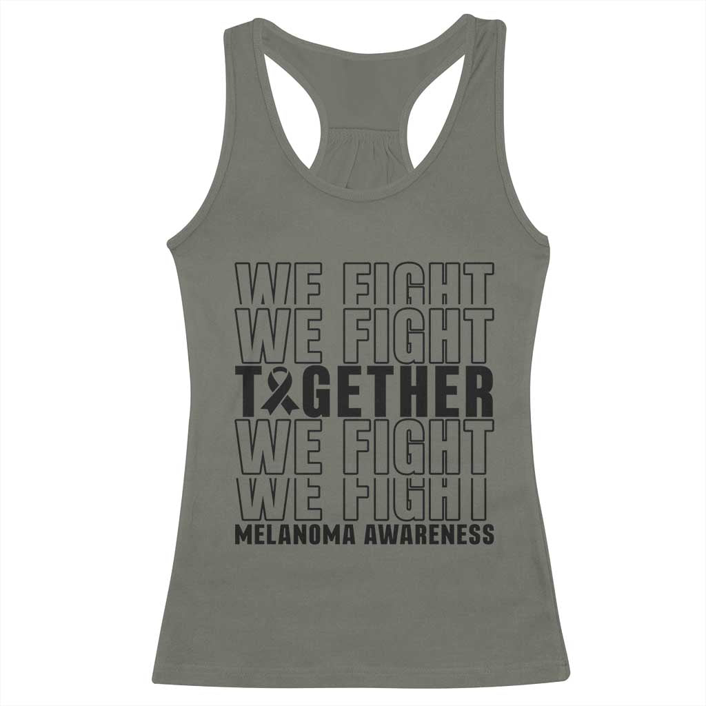 Melanoma Support Warrior Racerback Tank Top We Fight Together