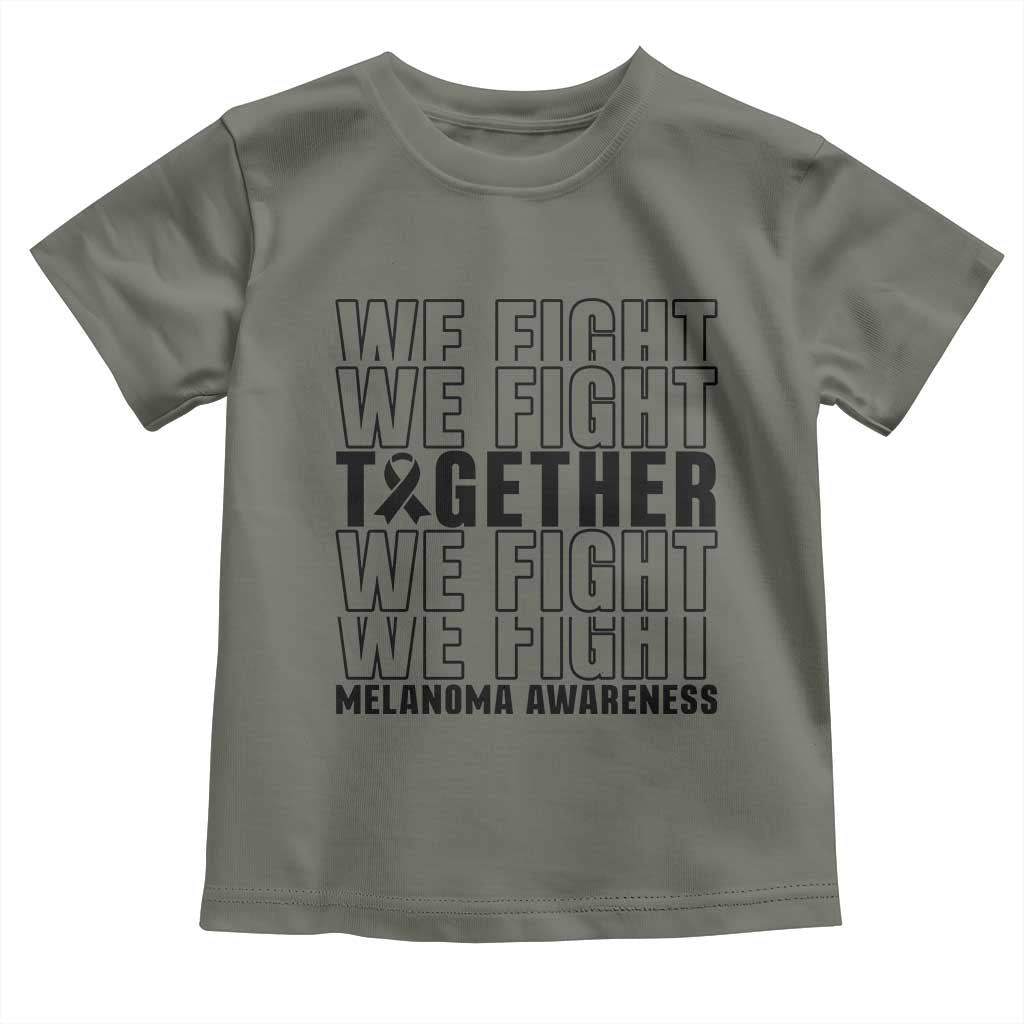 Melanoma Support Warrior Toddler T Shirt We Fight Together