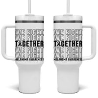 Melanoma Support Warrior Tumbler With Handle We Fight Together