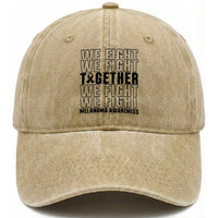 Melanoma Support Warrior Washed Cotton Baseball Cap We Fight Together