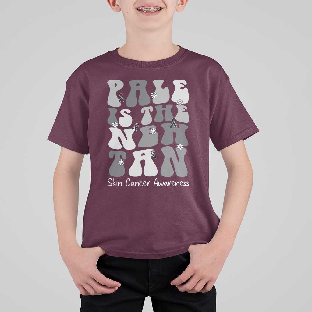 Skin Cancer Warrior T Shirt For Kid Pale Is The New Tan