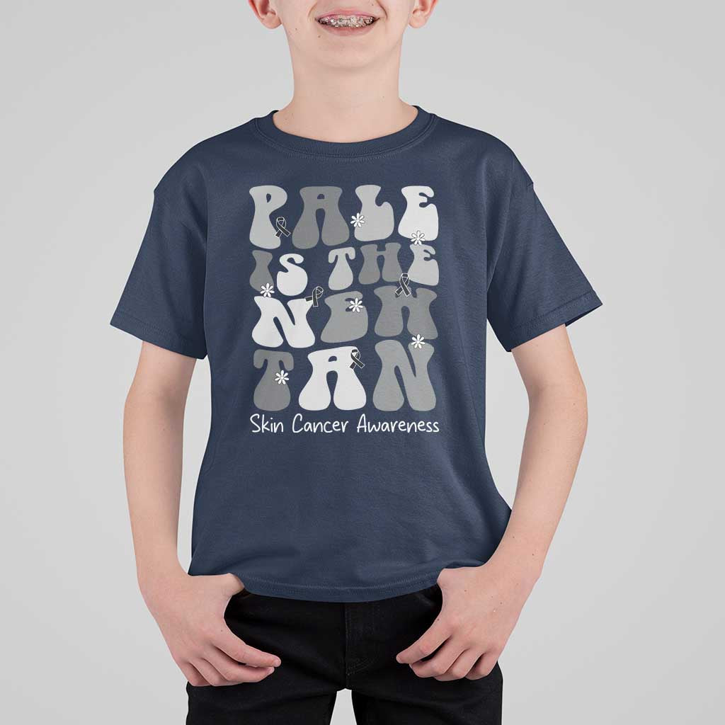 Skin Cancer Warrior T Shirt For Kid Pale Is The New Tan