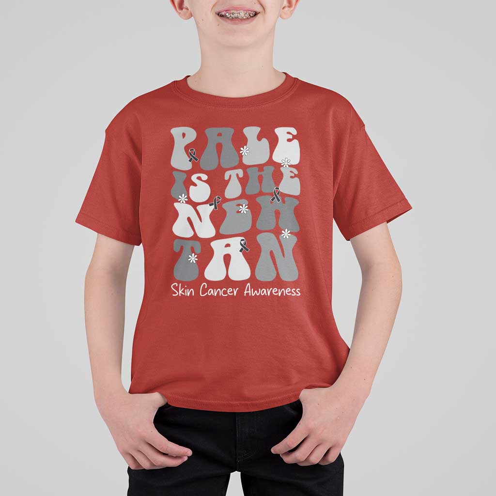 Skin Cancer Warrior T Shirt For Kid Pale Is The New Tan
