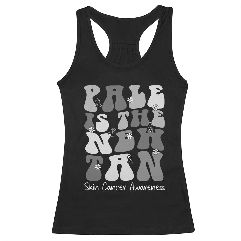 Skin Cancer Warrior Racerback Tank Top Pale Is The New Tan