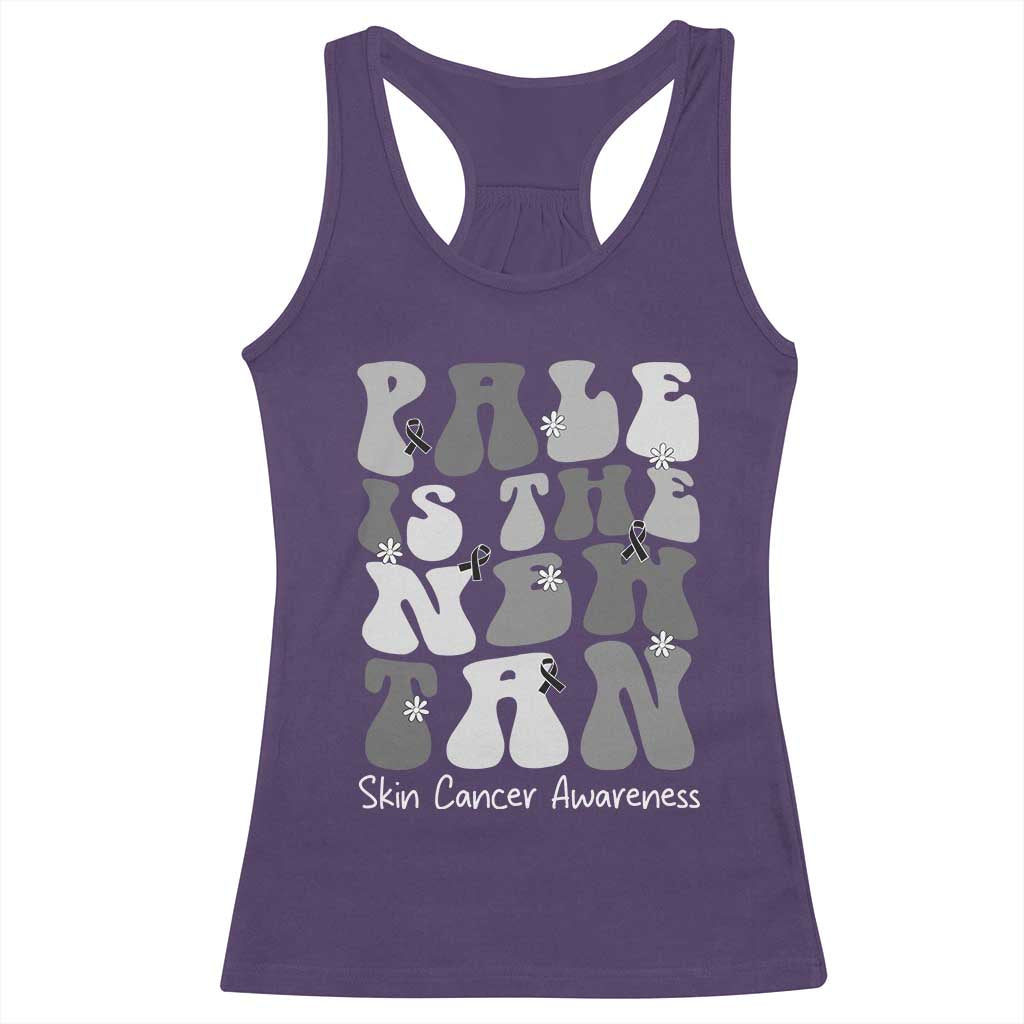 Skin Cancer Warrior Racerback Tank Top Pale Is The New Tan