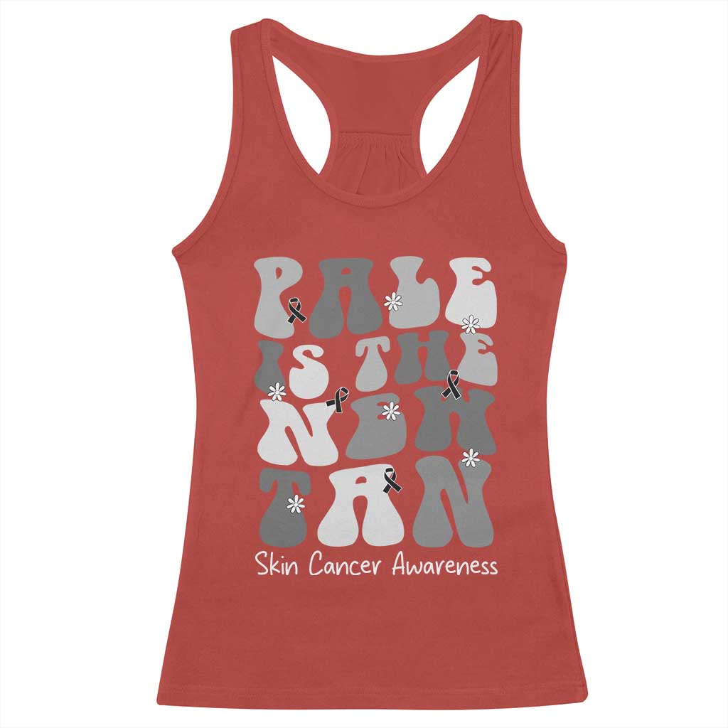 Skin Cancer Warrior Racerback Tank Top Pale Is The New Tan