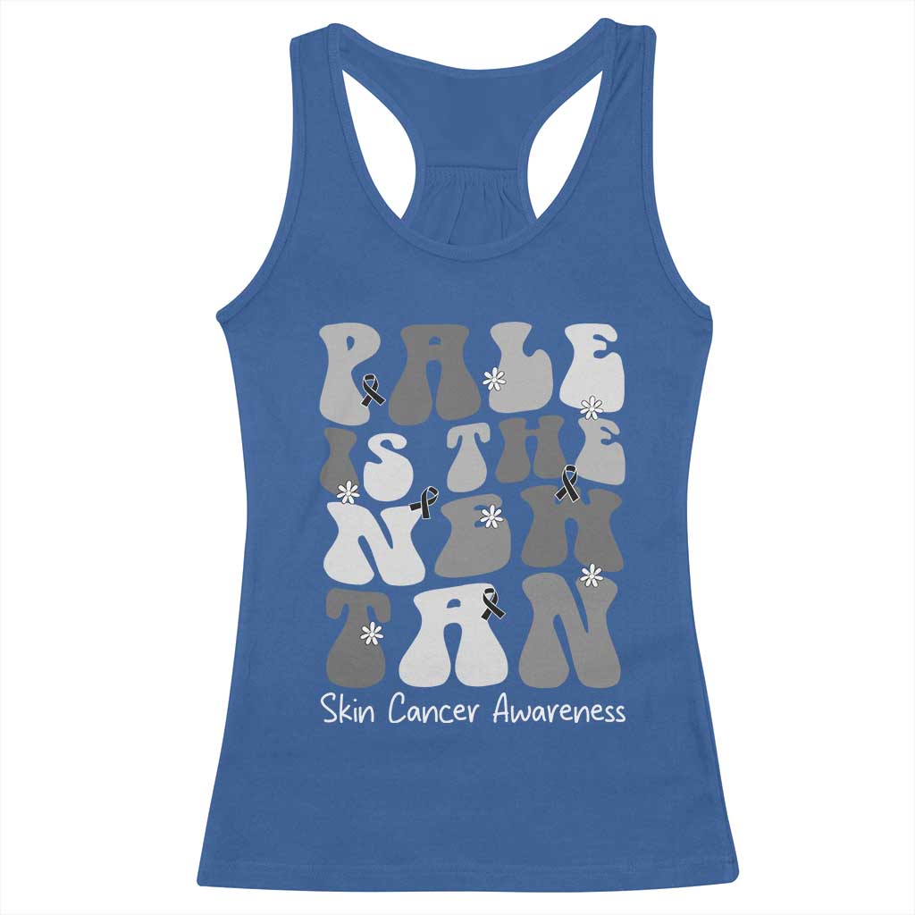 Skin Cancer Warrior Racerback Tank Top Pale Is The New Tan