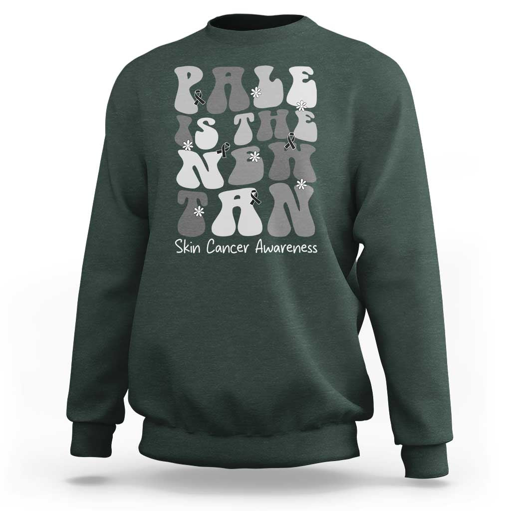 Skin Cancer Warrior Sweatshirt Pale Is The New Tan