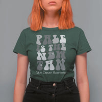 Skin Cancer Warrior T Shirt For Women Pale Is The New Tan