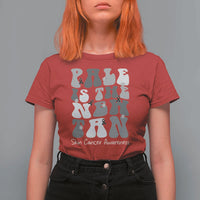 Skin Cancer Warrior T Shirt For Women Pale Is The New Tan