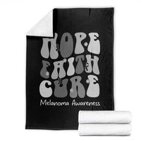 Faith Hope Cure Melanoma Awareness Throw Blanket Skin Cancer Fighter