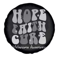 Faith Hope Cure Melanoma Awareness Spare Tire Cover Skin Cancer Fighter