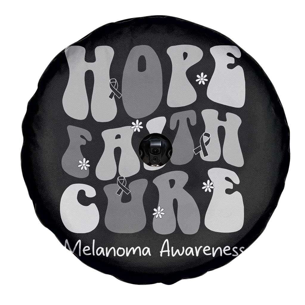 Faith Hope Cure Melanoma Awareness Spare Tire Cover Skin Cancer Fighter