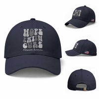 Faith Hope Cure Melanoma Awareness Baseball Cap Skin Cancer Fighter