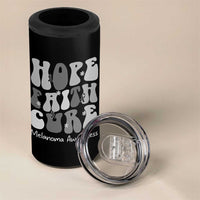 Faith Hope Cure Melanoma Awareness 4 in 1 Can Cooler Tumbler Skin Cancer Fighter