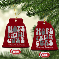 Faith Hope Cure Melanoma Awareness Ceramic Ornament Skin Cancer Fighter