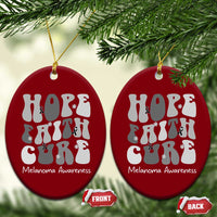 Faith Hope Cure Melanoma Awareness Ceramic Ornament Skin Cancer Fighter