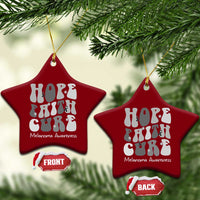 Faith Hope Cure Melanoma Awareness Ceramic Ornament Skin Cancer Fighter