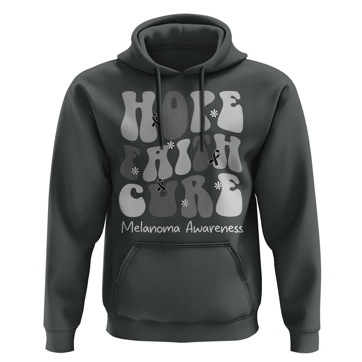 Faith Hope Cure Melanoma Awareness Hoodie Skin Cancer Fighter
