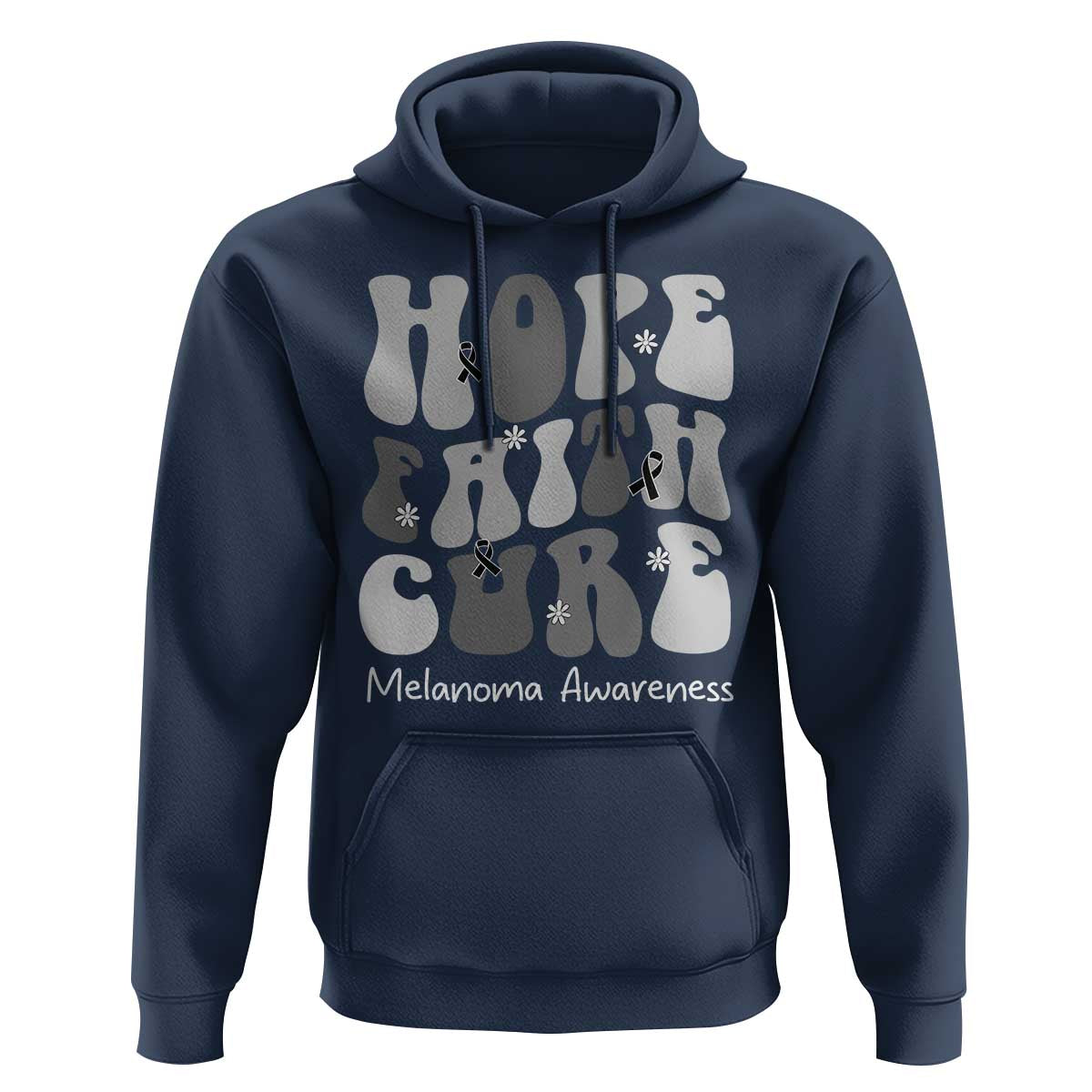 Faith Hope Cure Melanoma Awareness Hoodie Skin Cancer Fighter