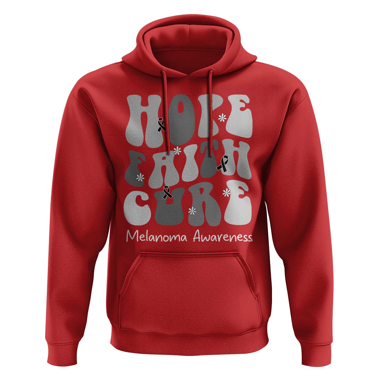 Faith Hope Cure Melanoma Awareness Hoodie Skin Cancer Fighter