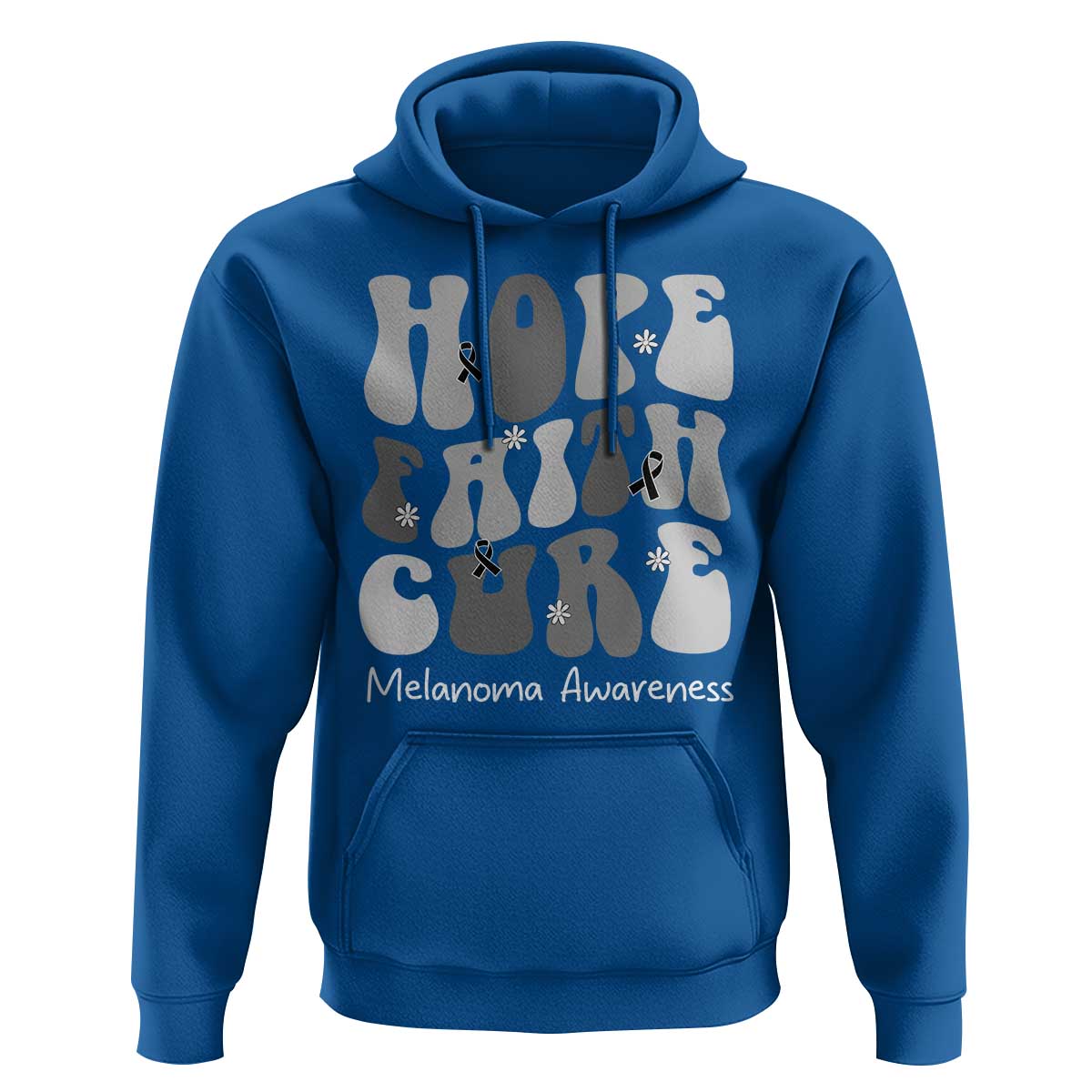 Faith Hope Cure Melanoma Awareness Hoodie Skin Cancer Fighter