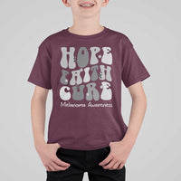 Faith Hope Cure Melanoma Awareness T Shirt For Kid Skin Cancer Fighter