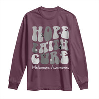 Faith Hope Cure Melanoma Awareness Long Sleeve Shirt Skin Cancer Fighter