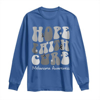 Faith Hope Cure Melanoma Awareness Long Sleeve Shirt Skin Cancer Fighter