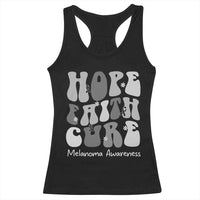Faith Hope Cure Melanoma Awareness Racerback Tank Top Skin Cancer Fighter