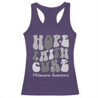 Faith Hope Cure Melanoma Awareness Racerback Tank Top Skin Cancer Fighter