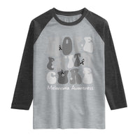 Faith Hope Cure Melanoma Awareness Raglan Shirt Skin Cancer Fighter
