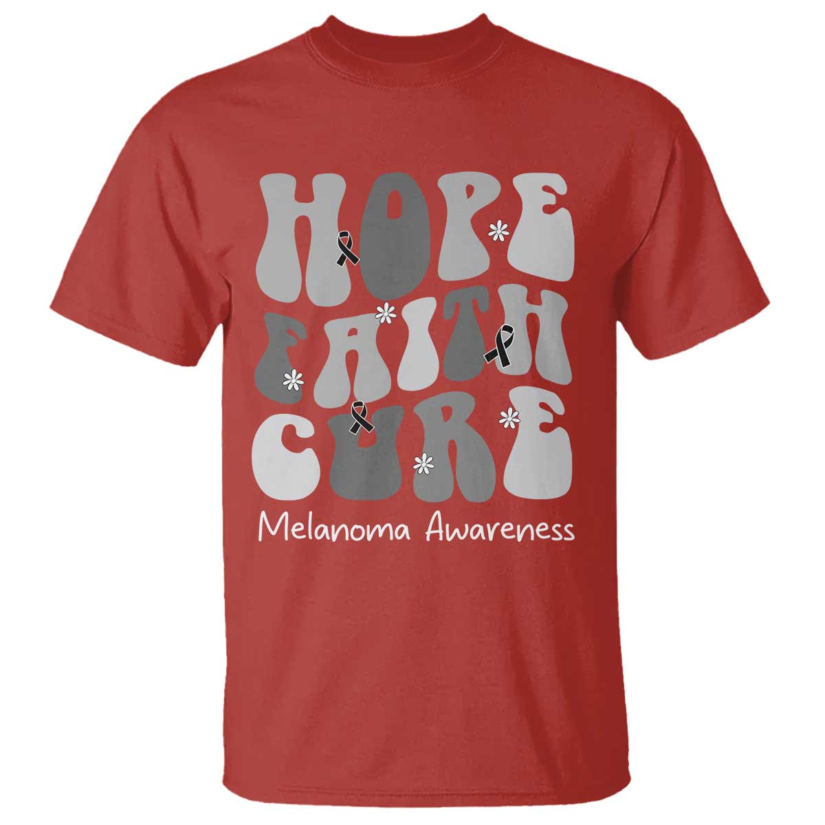 Faith Hope Cure Melanoma Awareness T Shirt Skin Cancer Fighter
